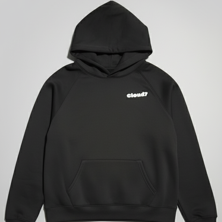 Large Black Oversized Weighted Hoodie