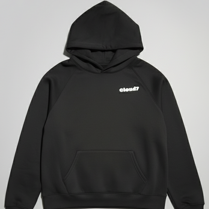 Large Black Oversized Weighted Hoodie